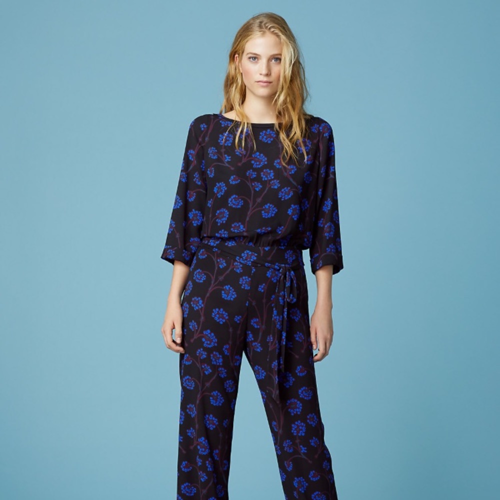 DVF Gwynne Boatneck Jumpsuit